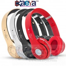 OkaeYa- S460 Bluetooth Wired & Wireless Headphones With Tf Card/Mic/Fm Support For All Android & Iphone Smartphones (Assorted Colour)